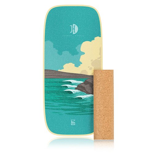 Balanceboard Set inkl JUCKER HAWAII Balance Board Homerider Surf Pure Korkrolle und Balance Kissen