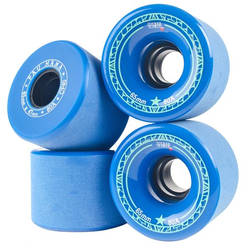 JUCKER HAWAII Longboard Skate Wheels PAU HANA 65mm 80A CP40 (Set) Blue