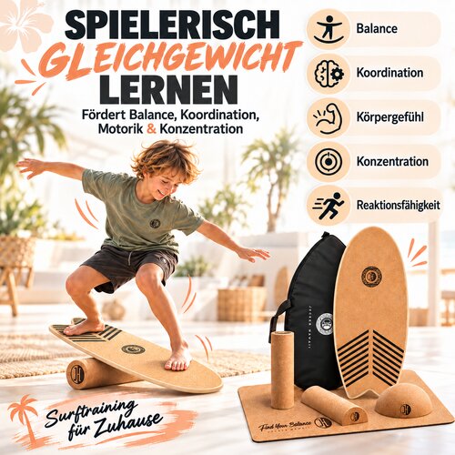JUCKER HAWAII KEIKI WAVE &ndash; Kids Balance Board XXL Set